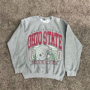 Gildan Gray Ohio State Crewneck Sweater